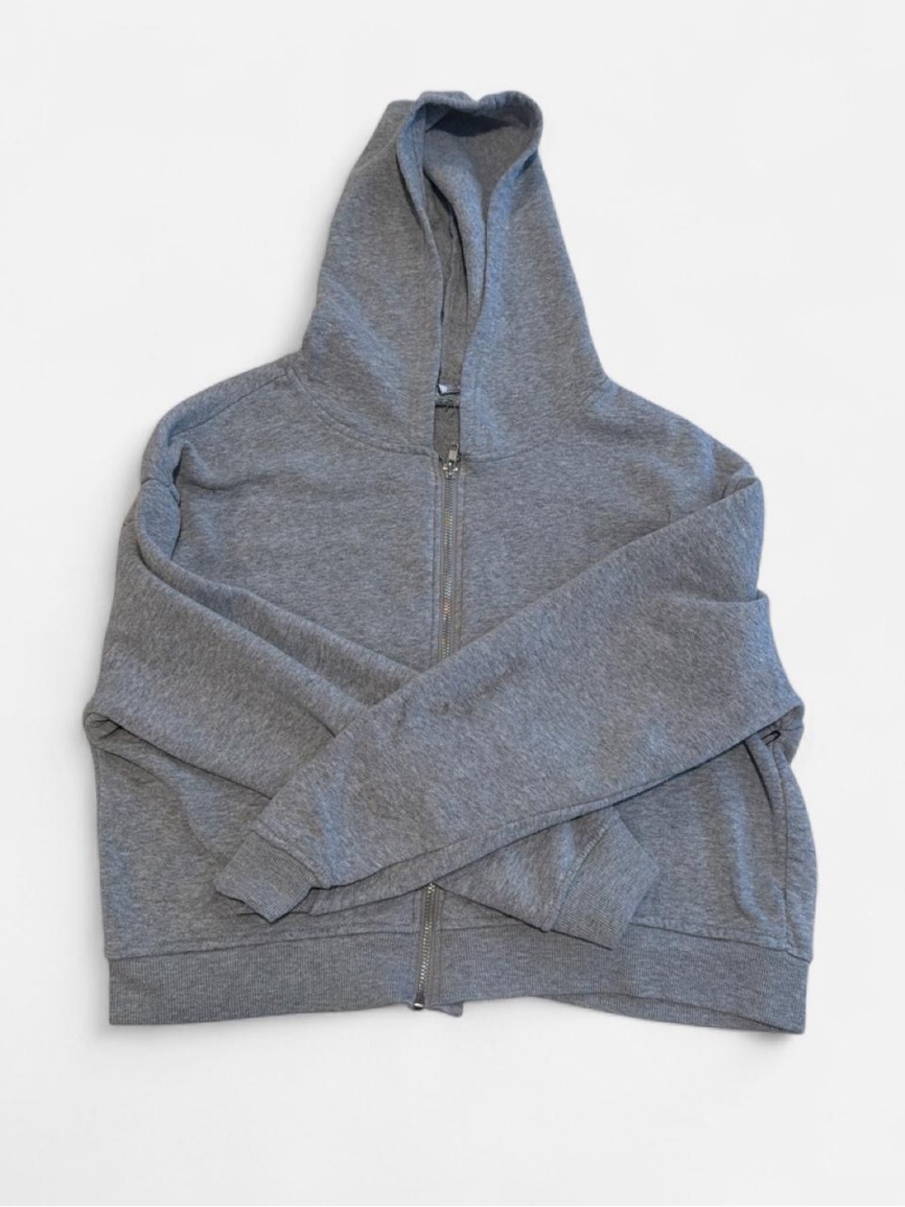 Light Gray Zip-Up Hooded Sweater - Women's Cozy Hoodie
